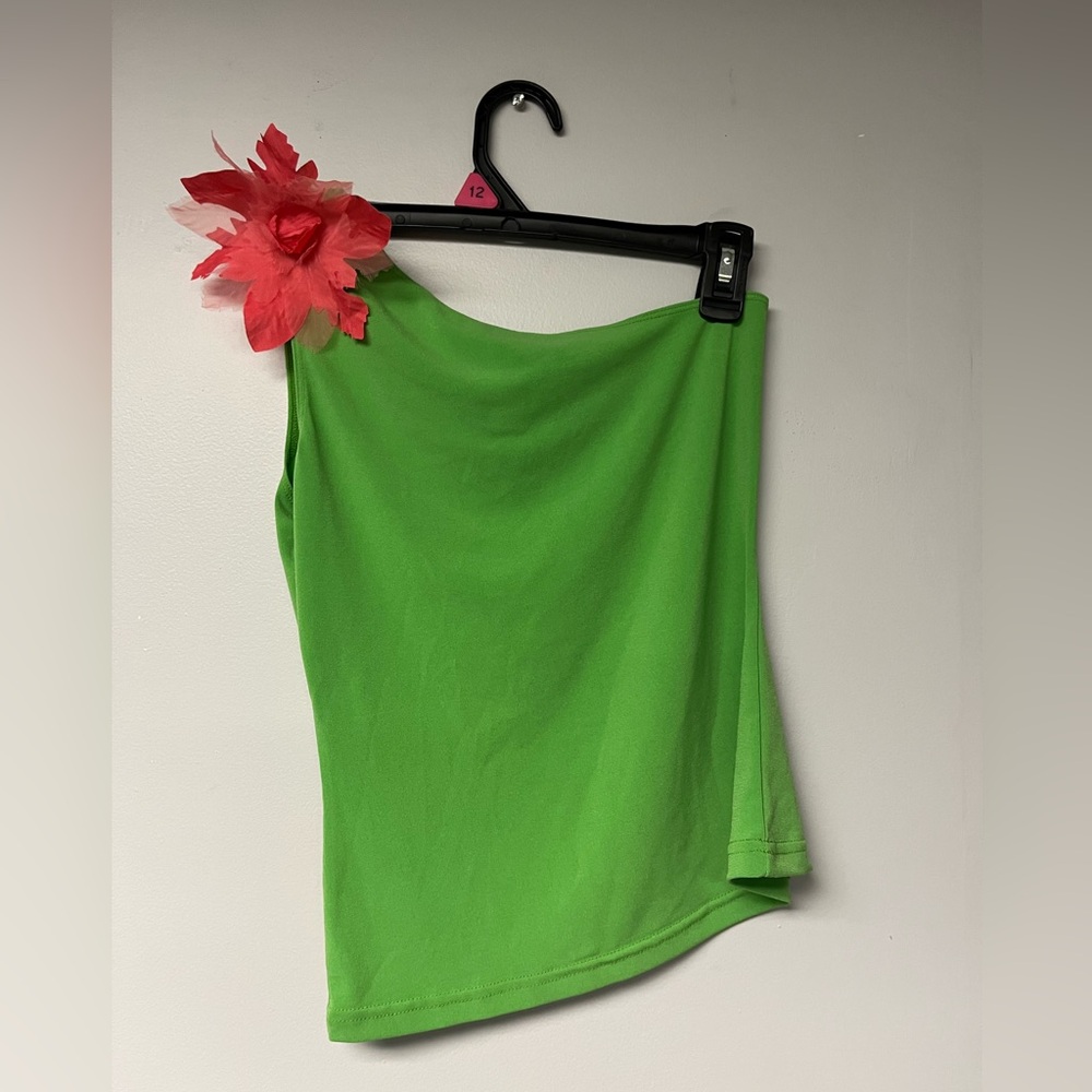 Moda International Asymmetrical Green Top